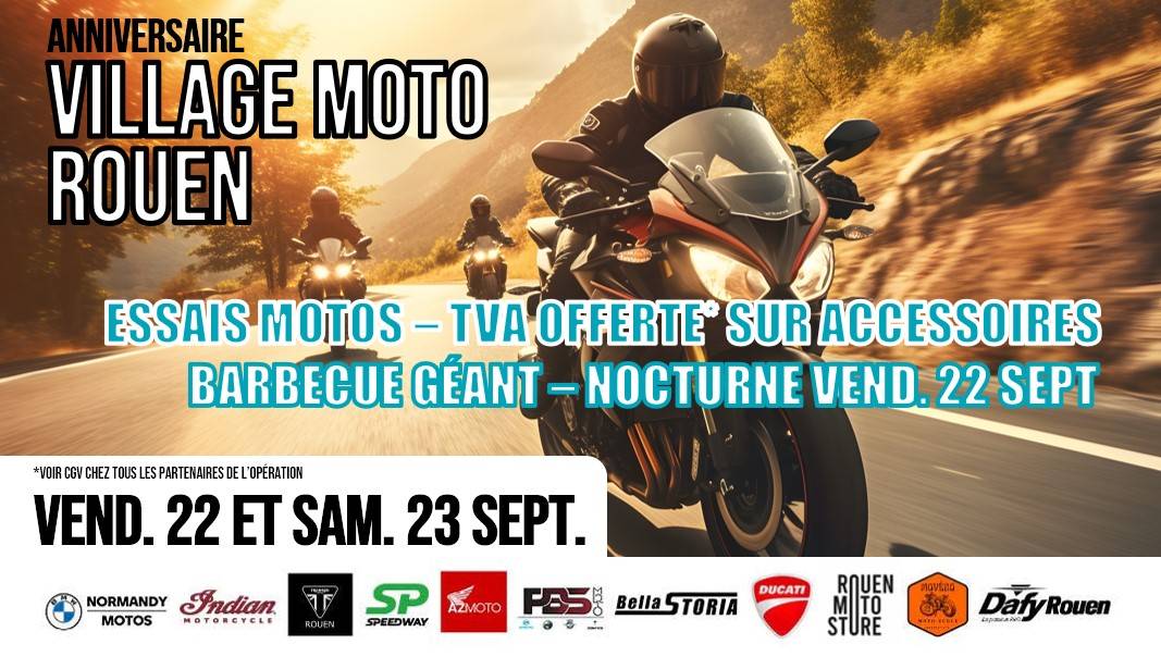 Anniversaire village moto rouen